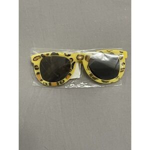 Rinco Kids Safari Print Sunglasses Yellow Leopard Animal Pattern SG-SAFPL NWT